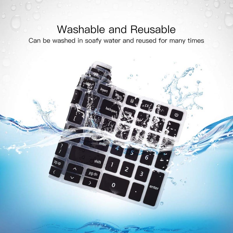 imComor Keyboard Cover for Dell Inspiron 15 3000 3501 3502 3505, Dell Inspiron 15 17 5000 5584 5593 5594 5598 5501 5502 5505 5508 5509, 7000 7500 7590 7591 7501 7506 7706 7790 7791 Keyboard Skin, Black - Image 5